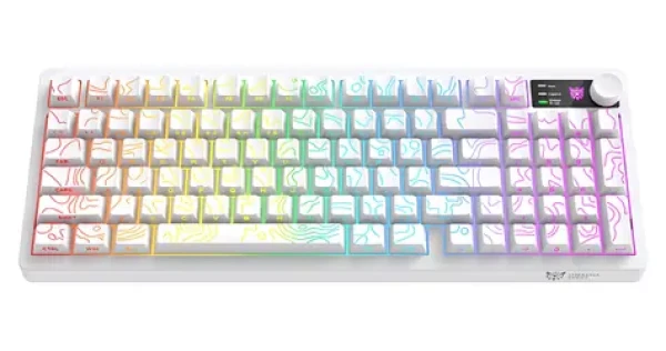 Onikuma MT902 biela / Herná klávesnica / Bezdrôtová / 2,4 GHz / USB-C / RGB (MT902 (White))