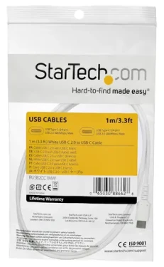 StarTech (RUSB2CC1MW) / Kábel USB-C na USB-C / USB 2.0 / 1 m / aramidová výstuž (RUSB2CC1MW)