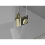 MEXEN/S - Mist-H L Duo sprchový kút dvere krídlové 90 x 75, transparent, zlato 8A5L-090L-075P-50-00