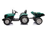 Mamido Elektrický traktor s prívesom pre deti HC-306 24V tmavo zelený