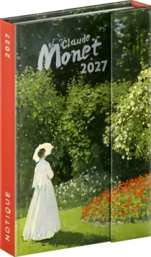 NOTIQUE Claude Monet 2027 anglicky / Týždenný magnetický diár / 11 × 16 cm