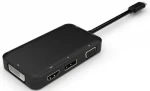 MicroConnect Video-Dock USB-C / DP / HDMI / DVI / VGA / 1 displej / čierna (USB3.1CCOM10)