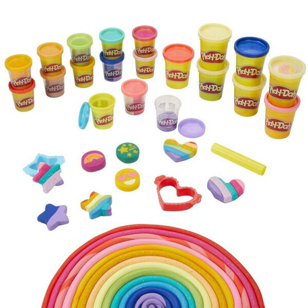 Hasbro Trblietavá modelína Play-Doh 21 farieb s vykrajovačmi