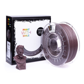 PLA filament chocolate shine 1,75 mm Print With Smile 0,5 kg