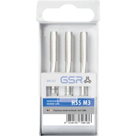 GSR 00706170 sada ručných závitníkov 3-dielna metrický M5 0.8 pravotočivý DIN 352 HSS-G 1 ks; 00706170