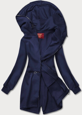 Dámska tmavomodrá mikina s opaskom (AMG-17) odstíny modré M (38)