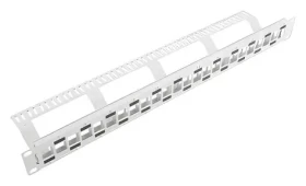 Lanberg PPKS-1224-S sivý / Patch panel / Modulárny (Keystone) / prestriedané porty / 1U / 19" (PPKS-1224-S)