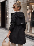 Dámska prechodná bunda typu parka s kapucňou, čierna, FashionStreet TY5833 S
