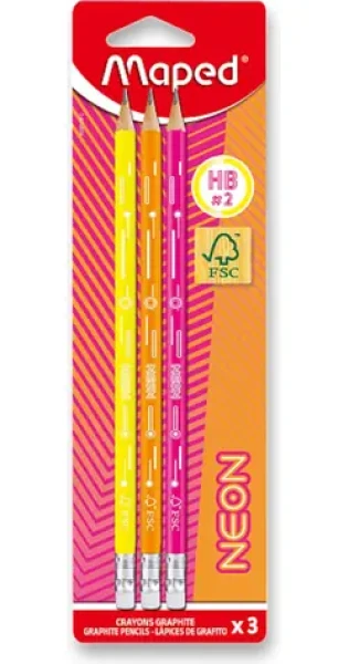 Maped Sady grafitových ceruziek Neon 3 ks (0040/9853710)