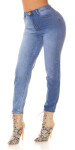 Sexy Highwaist Bi-Color Mom Jeans denimblue