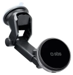 SBS MagCharge čierna / Držiak do auta / Magnetický / S prísavkou / 15 W bezdrôtové nabíjanie (TESUPMAGEXTWIR15W)