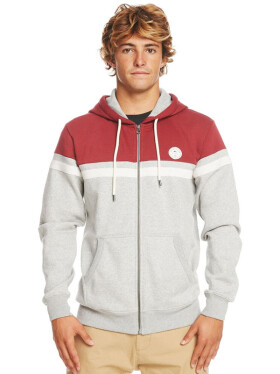 Quiksilver SURF LIGHT GREY HEATHER pánske mikiny na zips