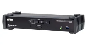 Aten 4- Port USB 3.0 4K HDMI KVMP čierna / KVM switch / 4K 4096×2160 / USB 3.0 / HD audio (CS1824-AT-G)