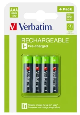 Verbatim 49514 Nabíjacie batérie AAA (4ks) / 1.2V / 950 mAh (49514)