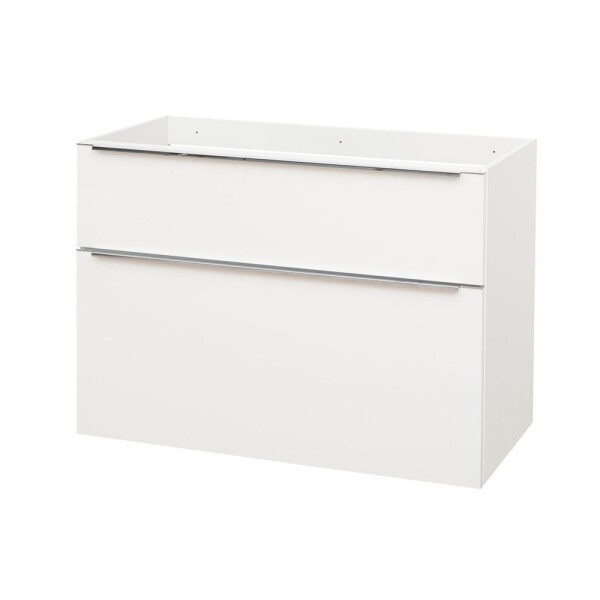 Mereo Mailo, kúpeľňová skrinka 100 cm, biela, elox AL madlo CN512SN