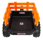 Mamido Detský elektrický traktor MEGA D68 24V s prívesom žltý