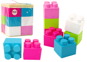 Mamido Veľké stavebnice v taške farebné samolepky 12 dielov