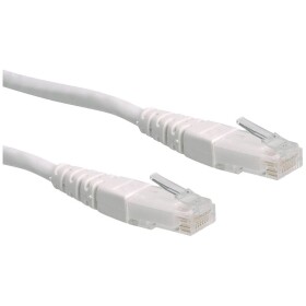 Roline 21.15.1556 RJ45 sieťové káble, prepojovacie káble CAT 6 U/UTP 3.00 m biela netienený 1 ks; 21.15.1556
