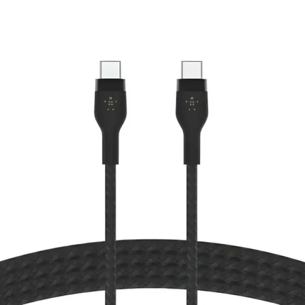 Belkin Flex CAB011bt2MBK čierna / Kábel USB-C na USB-C / 60W / 2 m (CAB011BT2MBK)