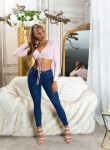 Sexy Highwaist Push-Up Jeans Used Look denimblue 44