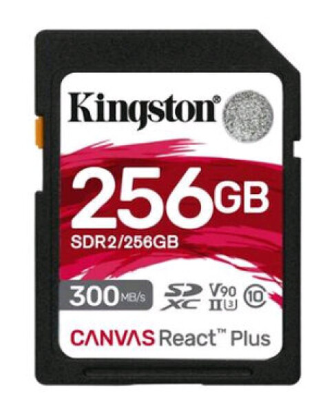 Kingston Canvas React Plus SDXC 256GB / UHS-II V90 / U3 / Class 10 (SDR2/256GB)