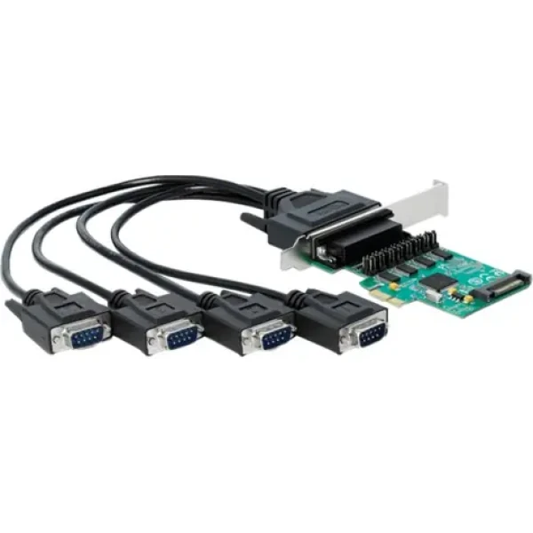 DeLock PCI Express Karta na 4 x Sériový RS-232 so zdrojom napätia (89938)