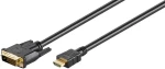 MicroConnect kábel Dual-link HDMI (M) - DVI-D 24 +1 (M) 1.8m čierna / FullHD (1920x1080) @ 60Hz / obojsmerný (HDM192411.8)