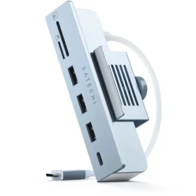 Satechi USB-C Clamp Hub modrá / Hub pre Apple iMac 24" 2021/2023 / USB-C / 3x USB-A / microSD / SD (ST-UCICHB)