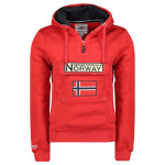 Pánska mikina WY10089H/GN Red - Geographical Norway L červená vzor