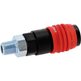 Univerzálna bezpečnostná spojka na stlačený vzduch 3v1 s 1/4" AG KS Tools 999.9104; 999.9104