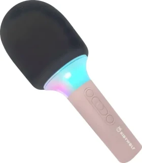 Kidywolf Bluetooth mikrofón so svetlom ružová / Detský mikrofón / Bluetooth / Svietiace (418125)