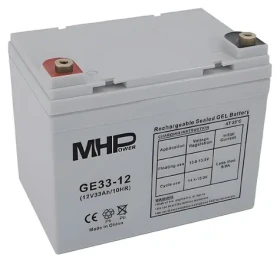 MHPower GE33-12 / Gélový akumulátor / GEL / 12V / 33Ah / T2-M6 / Deep Cycle (GE33-12)