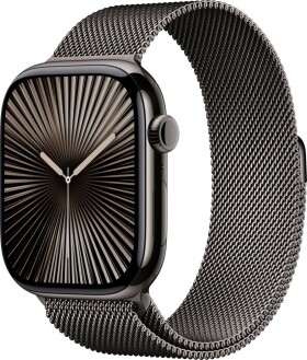 Apple Watch 10 GPS + Cellular 46mm gold Titanium Milanese Loop M/L Čierny