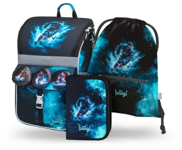 BAAGL SET 3 Zippy Hokej: aktovka, peračník, sáčok (A-35960)