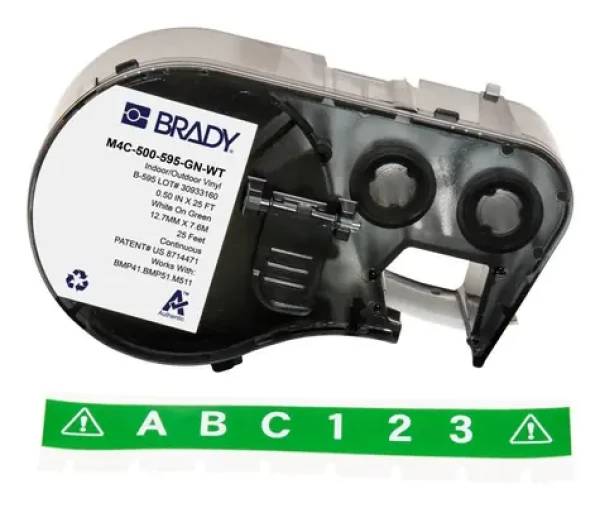 BRADY Štítky pre tlačiarne M410, BMP41, M510, BMP51, BMP53, M511 / Etikety v kotúčoch / Vinylové / 12,7 mm (M4C-500-595-GN-WT)