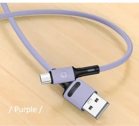 USAMS SJ435 U52 Dátový a Nabíjací Kábel MicroUSB 1m fialová (6958444989037)