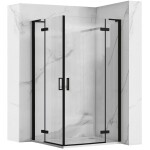 REA/S - Sprchová kabína Hugo Double Black 100x100 KPL-K6602
