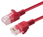 MicroConnect CAT6a U/UTP Slim 0.5m červená / Patch kábel / RJ-45 (V-UTP6A005R-SLIM)