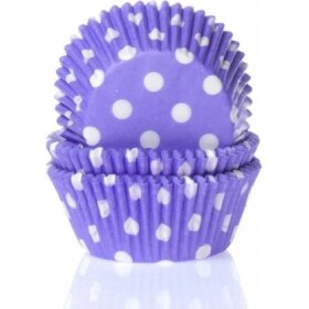 Papierový košíček na muffins fialový bodkovaný 50 ks - House of Marie - House of Marie