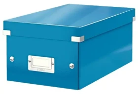 Leitz Clickamp;Store Krabica na DVD modrá / 20 štandardných amp; 40 úzkych obalov / dopredaj (60420036)