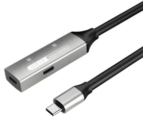 PremiumCord USB-C repeater a predlžovací kábel M/F 10m / Predlžovací kábel / 5Gbps / hliníkové púzdro (8592220025847)