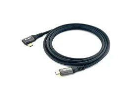 Equip USB-C - USB-C 90° čierna / Kábel / USB 2.0 / PD 100 W / 3 m (128893)