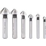 FRITZFURT 3201-3206 sada kužeľových záhlbníkov 6-dielna 6.3 mm, 8.3 mm, 10.4 mm, 12.4 mm, 16.5 mm, 20.5 mm HSS-G odolný proti korózii valcová stopka 1 sada; 3201-3206