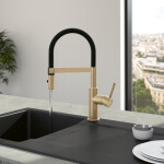 VILLEROY & BOCH - Drezová batéria Villeroy &amp; Boch Steel Expert Compact, 92730023, Zlatá / čierna 92730023