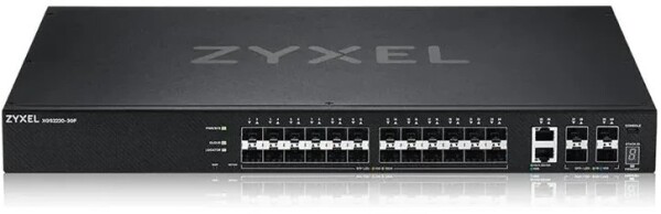ZyXEL Zyxel XGS2220 Series XGS2220-30F - Switch - L3-Zugang, NebulaFLEX Cloud - managed - 24 x 100/1000 Base-X + 6 x 10 Gigabit (Uplink) - Desktop, an Rack montierbar