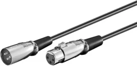 MicroConnect XLR kábel XLR (M) - XLR (F) 5m čierna (XLRMF5)