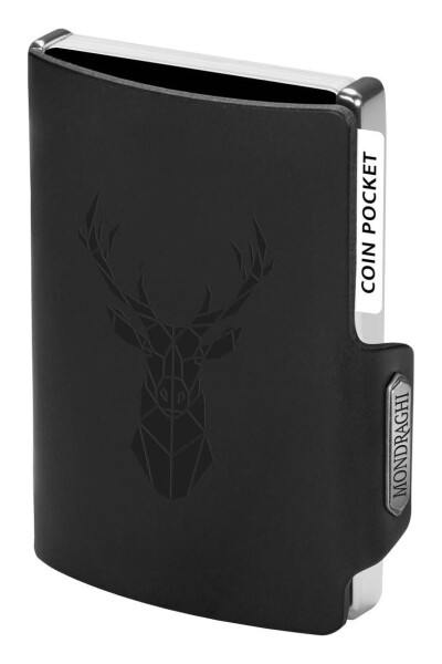 Kožená mini peňaženka Mondraghi Silhouette Modern Deer Black