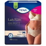 TENA Lady pants plus krémová M 9 ks