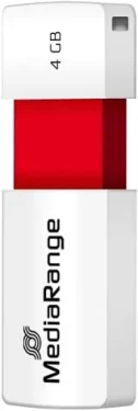 MediaRange MR970 4GB červeno-biela / Flash Disk / USB-A 2.0 / čítanie: 10MBs / zápis: 3MBs (MR970)