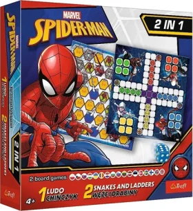 Trefl - Hra - Spiderman 2v1: Človeče, nehnevaj sa! a Hady a rebríky